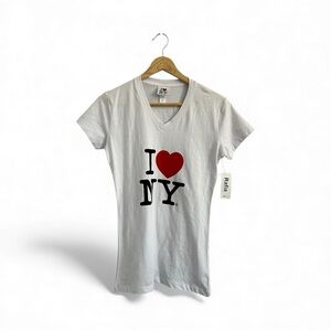 NEW WITH TAGS I Love NY V-neck Short Sleeve Tee Shirt